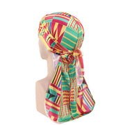 Durag / Du-rag / Do-rag / Bandana - Unisexe - Imprimé Kente Vert